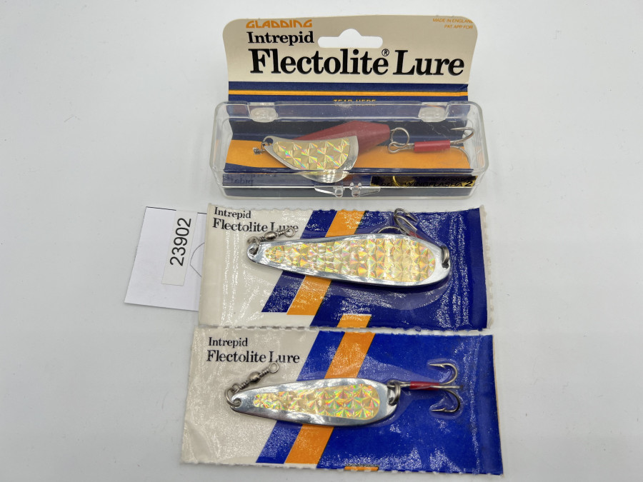 3 Kunstköder, Intrepid Flectolite Lure, 22gr, 19gr und 12gr, ungefischt