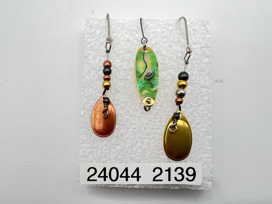 3 Kunstköder, Abalone 2,5gr, 2 Spinner 4,5gr