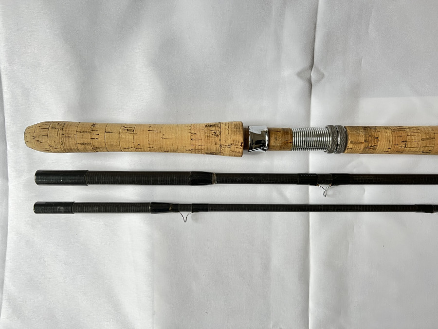 Zweihand Fliegenrute, Orvis Graphite Spey, 3tlg., 15", #10, 2/85, Futteral, Gebrauchsspuren, Transportlänge 1,55m