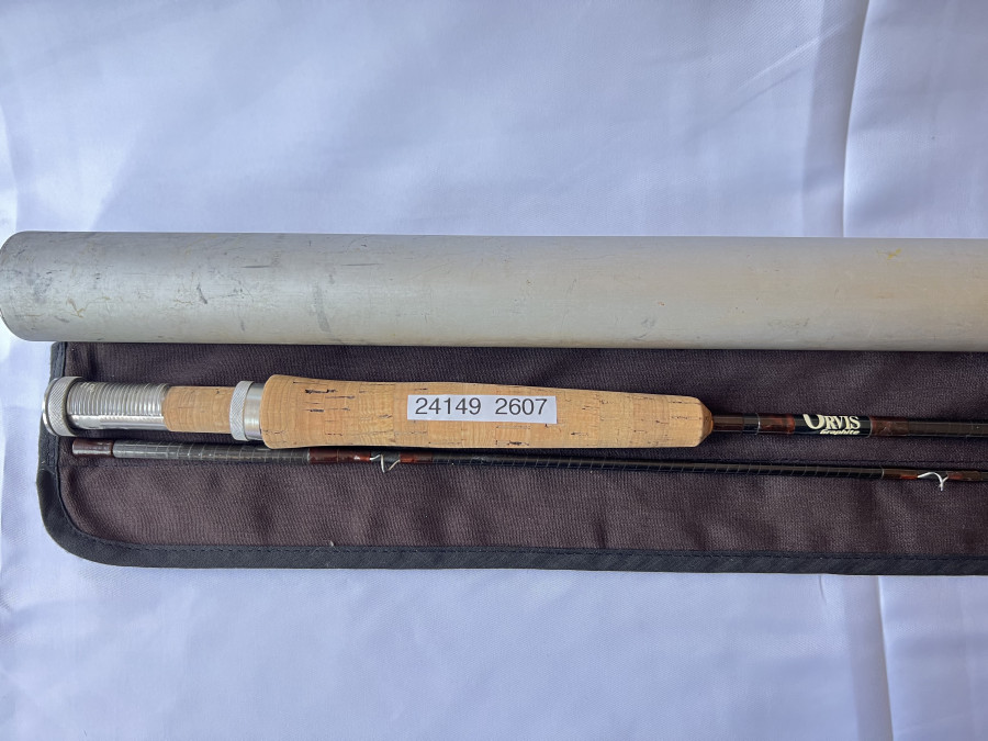 Fliegenrute, Orvis Graphite Henrys Fork, 2tlg., 8 1/2", #5, Futteral (Sage), Alu Transportrohr guter Zustand