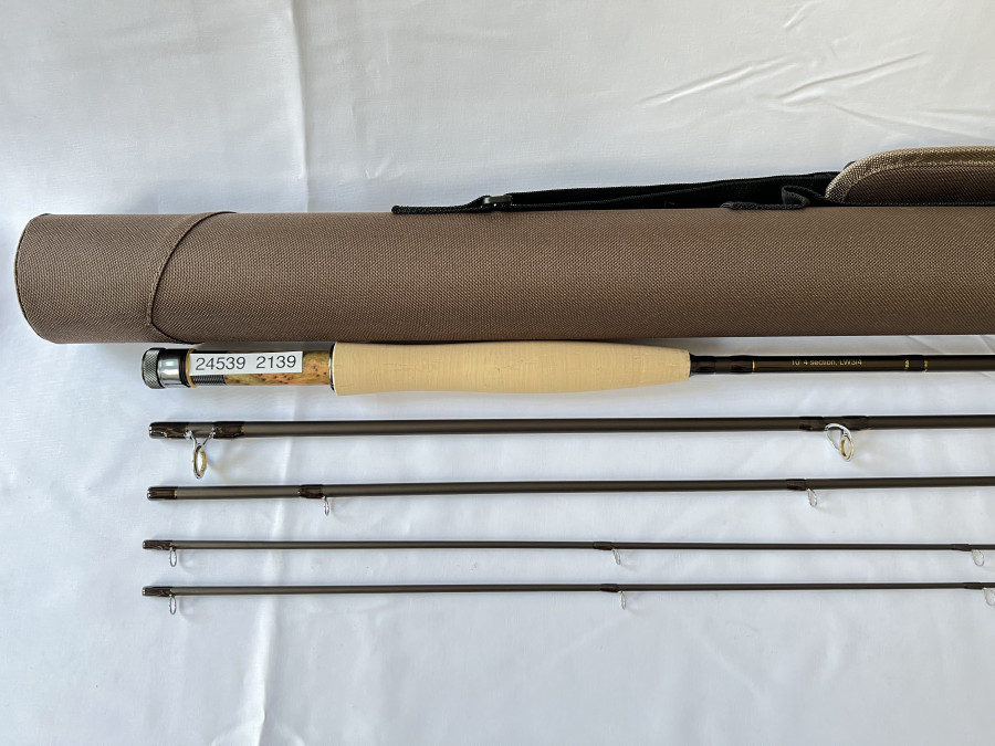Fliegenrute, 4tlg., 10", #3/4, Reservespitze, Codura Transportrohr, neu und ungefischt
