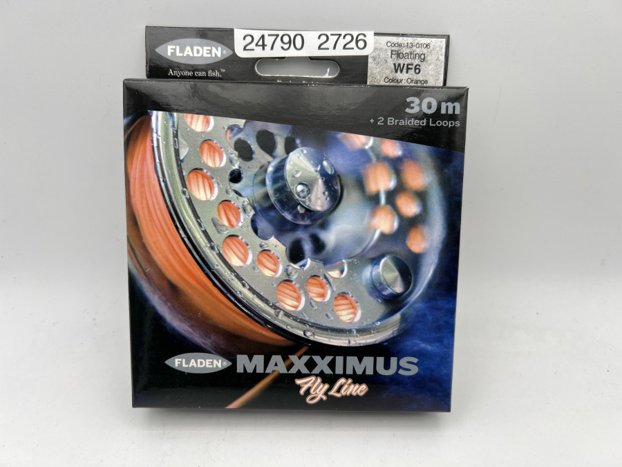 Fliegenschnur Fladen Maxximus Fly Line, Floating WF 6, orange, 30m, neu