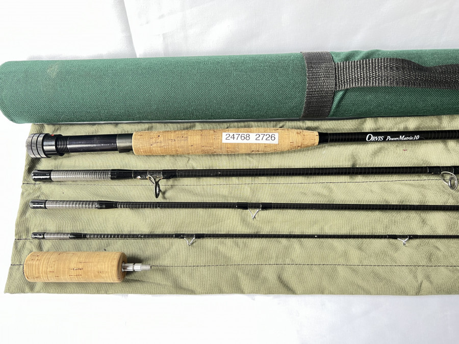 Fliegenrute, Orvis Power Matrix 10, PM -10 Lake, 4tlg., 10 ft., 5 oz., #6/7/8, Futteral, Codura Transportrohr, guter Zustand, wenig gefischt, Transportlänge 0,85m