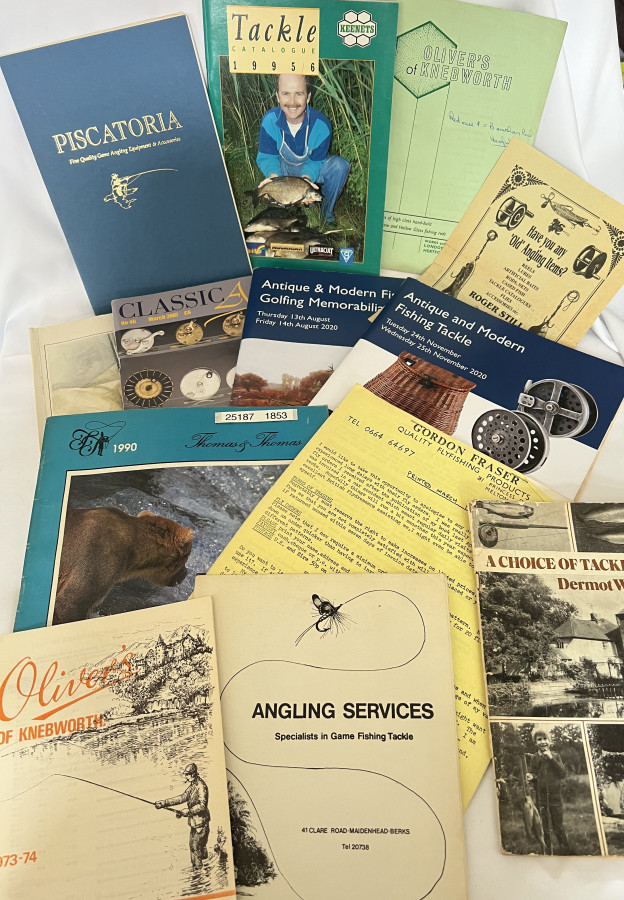 Katalog: Dermot Wilson A Choice of Tackle, 1971, Mullock´s Auction, August und November 2020, Classic Angling No. 46, Magazine Argus de la Peche no. 33, 1999, Oliver´s of Knebworth, 1970, Piscatoria, 1991, Keenets Tackle, 1995/96, Oliver´s of Knebworth Preisliste, 1970, Oliver of Knebworth, 1973 - 1974, Angling Servicess 1970, Gordon Fraser Flyfishing, 1988, Thomas & Thomas 1990, Sue Burgess, 1982 - 1983