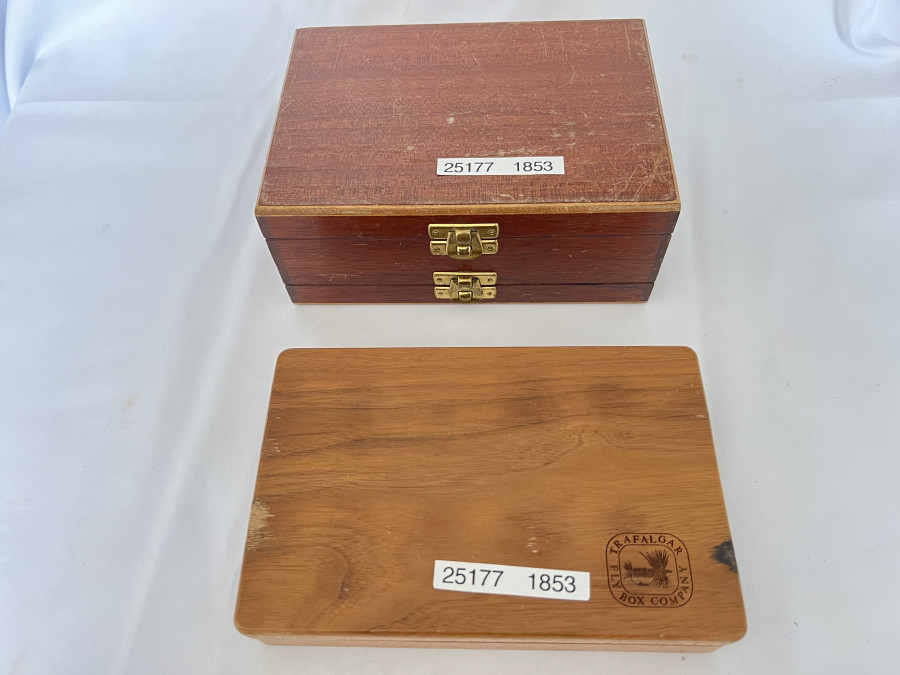Schöne Holz Fliegenbox, Trafalgar Fly Box Company, Tara Design, innen beidseitig Foam
