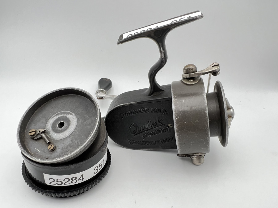 Stationärrolle, Quick Standard D.A.M. Berlin SW68, Stationäry Drum Bait Casting Reel, Reservespule