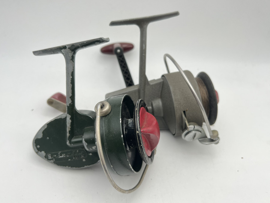 2 Stationärrollen: DAM Spinnfix und DAM Quick 238, Made in West Germany, Gebrauchsspuren