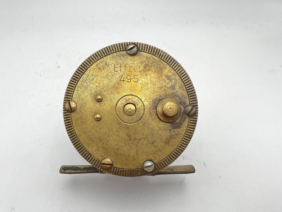 Messingrolle, DAM Effzett 495, Made in Germany, ausschaltbare Knarre, Rollendurchmesser 55mm, Gebrauchsspuren