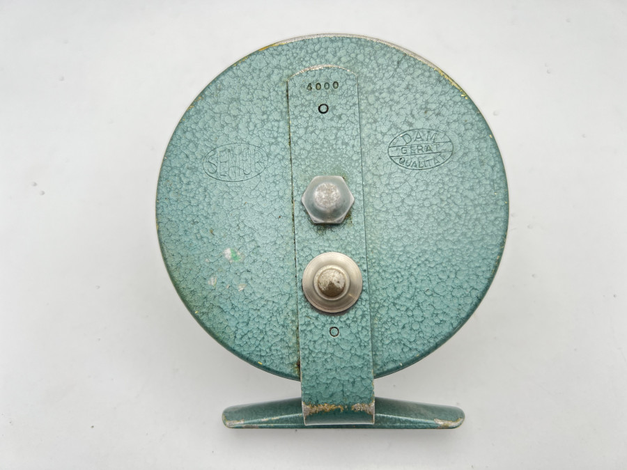 Spinn- und Grundrolle, DAM Senior 4000, ausschaltbare Knarre, 90 mm Rollendurchmesser, Gebrauchsspuren