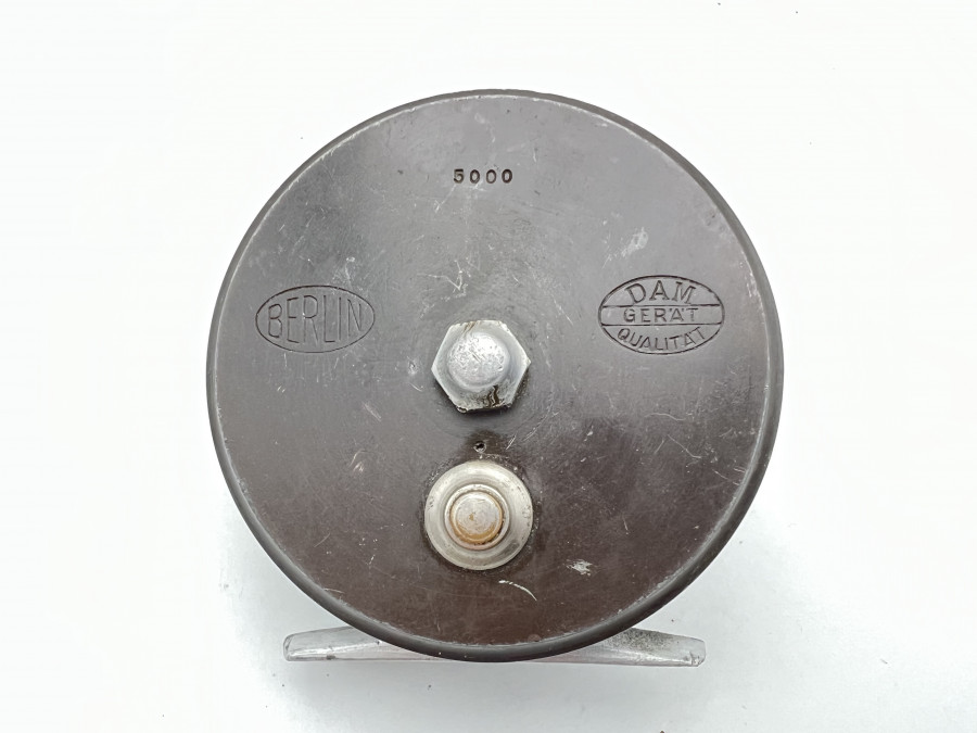 Spinn- und Grundrolle, DAM Berlin 5000, ausschaltbare Knarre, 85mm Rollendurchmesser, Gebrauchsspuren