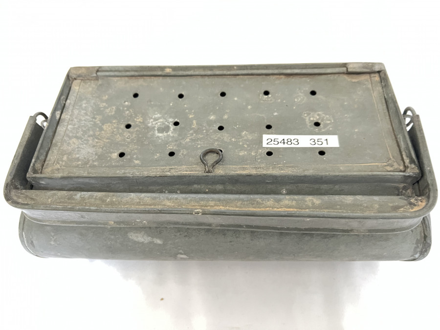 Köderfischkessel, Weißblech, 320x170x150mm hoch, Gebrauchsspuren