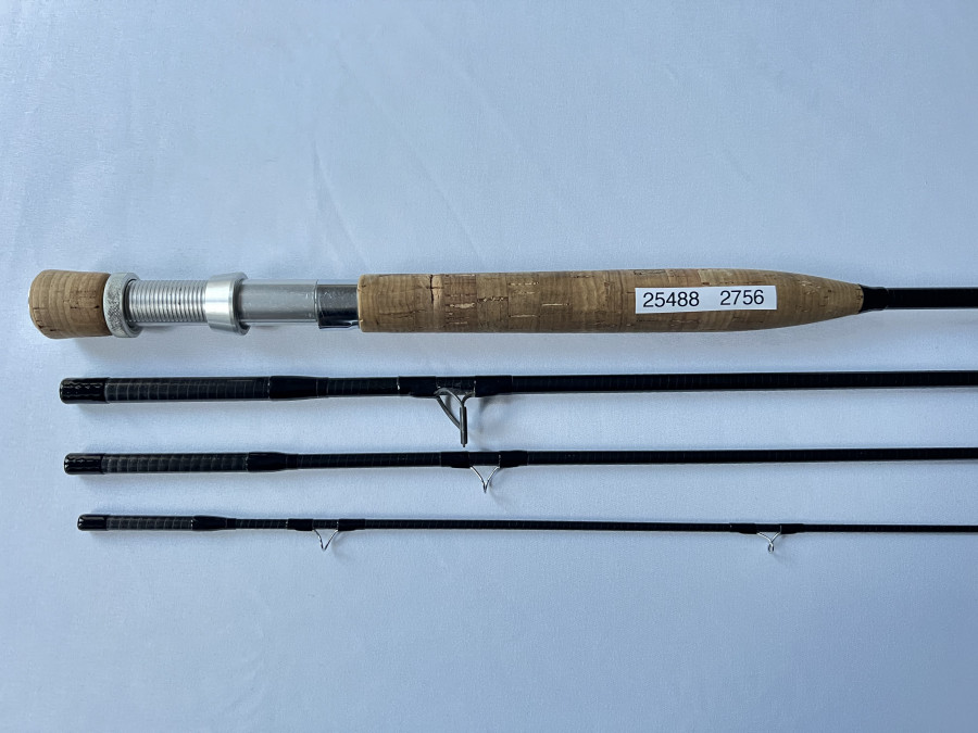 Fliegenrute, Orvis HLS Graphite, 4tlg., 9", #7/8/9, Futteral, Alu Transportrohr, Gebrauchsspuren, Transportlänge 760mm