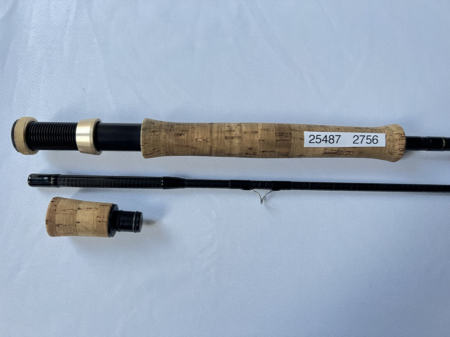 Fliegenrute, Orvis HLS Graphite, 2 tlg., 9 1/2", #9, Fighting Butt, Futteral, Alu Transportrohr, Verschlussschraube nicht in Ordnung, Gebrauchsspuren, Transportlänge 1.520mm
