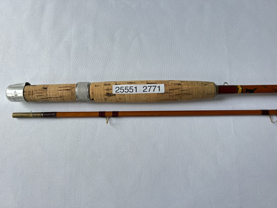 Gespliesste Fliegenrute, Sharpe´s of Aberdeen Scottie The Featherweight, Impregnated, 2tlg., 8 1/2", #6, Futteral, guter Zustand, Spitze gerade, Transportlänge 1350mm