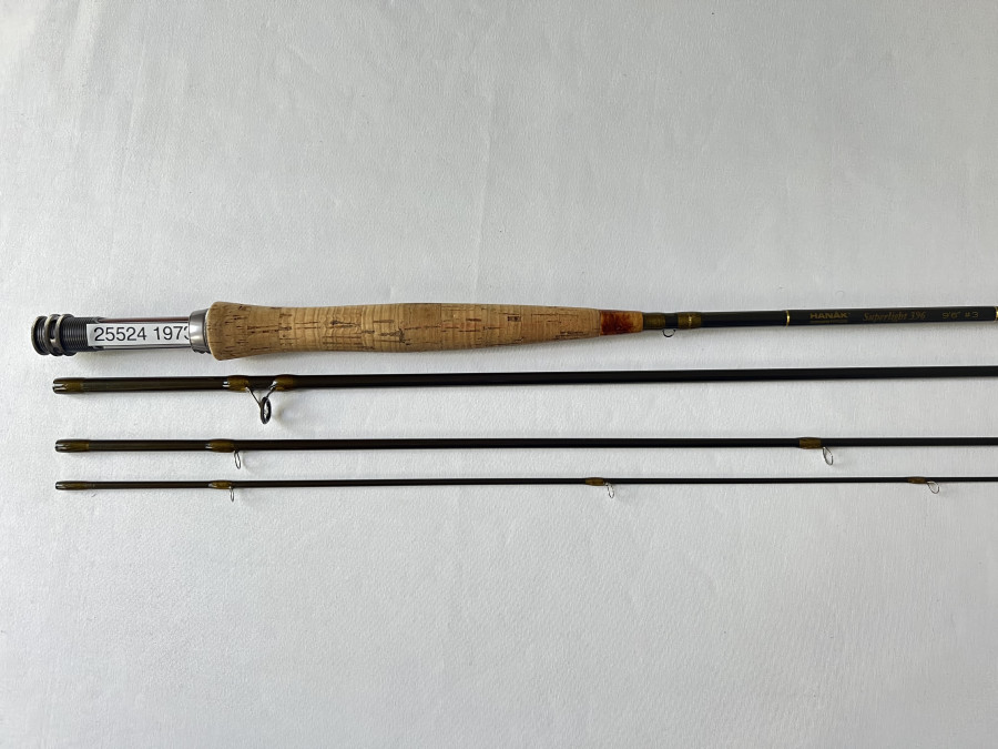 Fliegenrute, Hanak Superlight 396, 4tlg., 9.6", #3.Codura Transportrohr, guter Zustand, Transportlänge 840mm