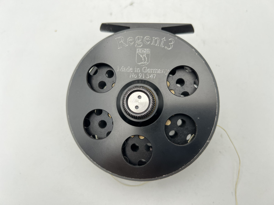 Fliegenrolle Stenzel Regent3 Made in Germany No. 91347, Rechtshand, Rollenbeutel, technisch gut, Gebrauchsspuren