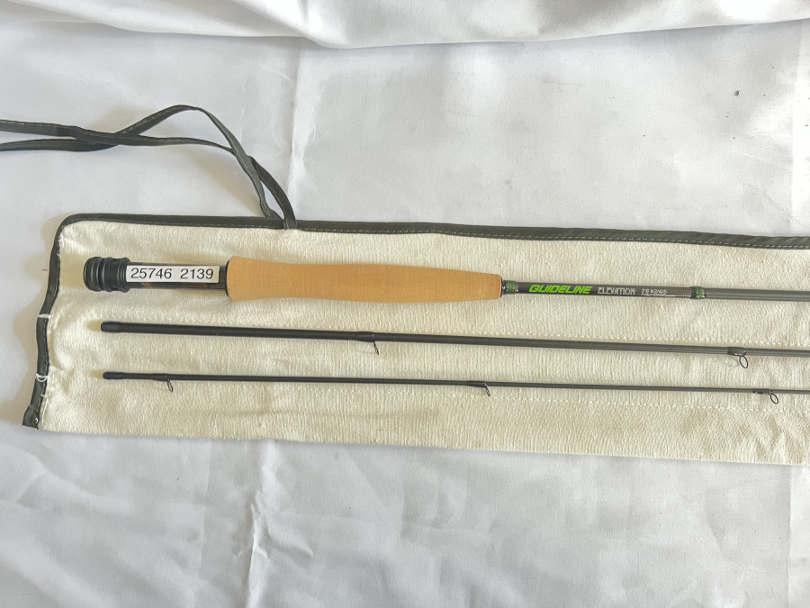 Fliegenrute, Guideline Elevation Single Hand 3pc, 7.6", #3/4/5, Futteral, Codura Transportrohr, neu und ungefischt