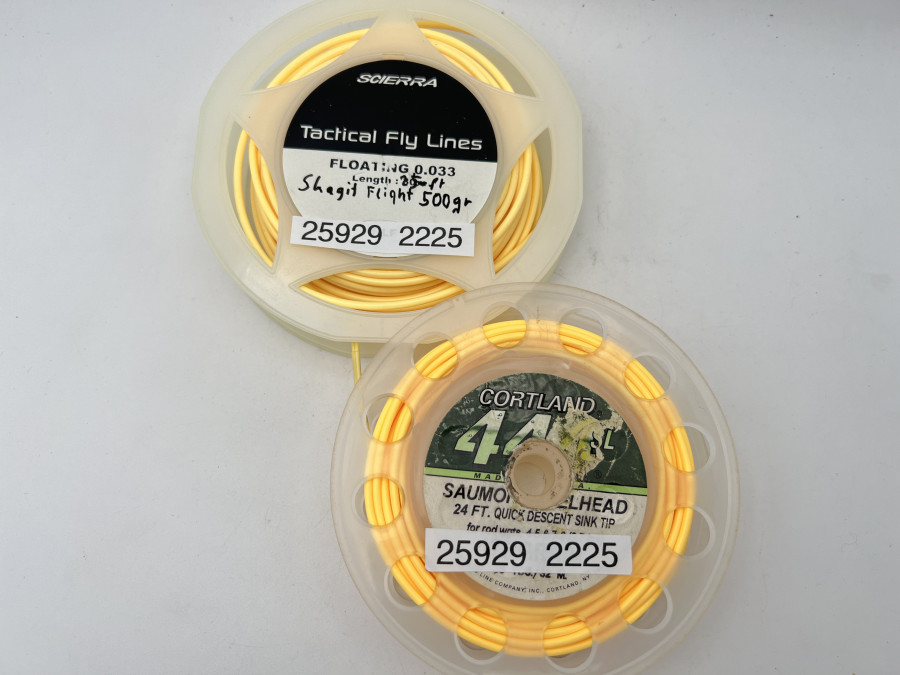 2 gebrauchte Fliegenschnüre: Rio Skagit Flight, 500gr, 25ft und Rio Skagit Flight 375gr, 25ft