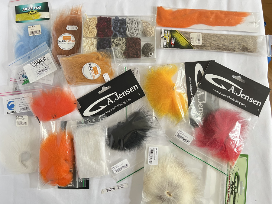 Fliegenbindematerial, Chenille, Puppenhaar, Zonkerstreifen, Arctic Fox