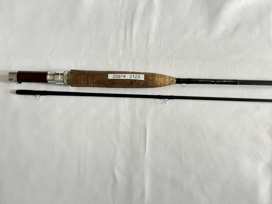 Fliegenrute Loomis Graphite, 2tlg., 8 1/2", #6, Futteral, Gebrauchsspuren, Transportlänge 1320mm