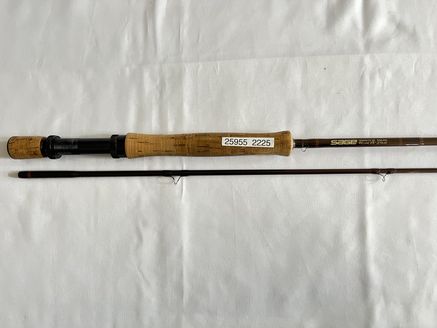 Fliegenrute Sage Graphite III 996RPL, 2tlg., 9.6", #9, 3 7/8 oz, Futteral, Alu Transportrohr, Gebrauchsspuren, Transportlänge 1520mm