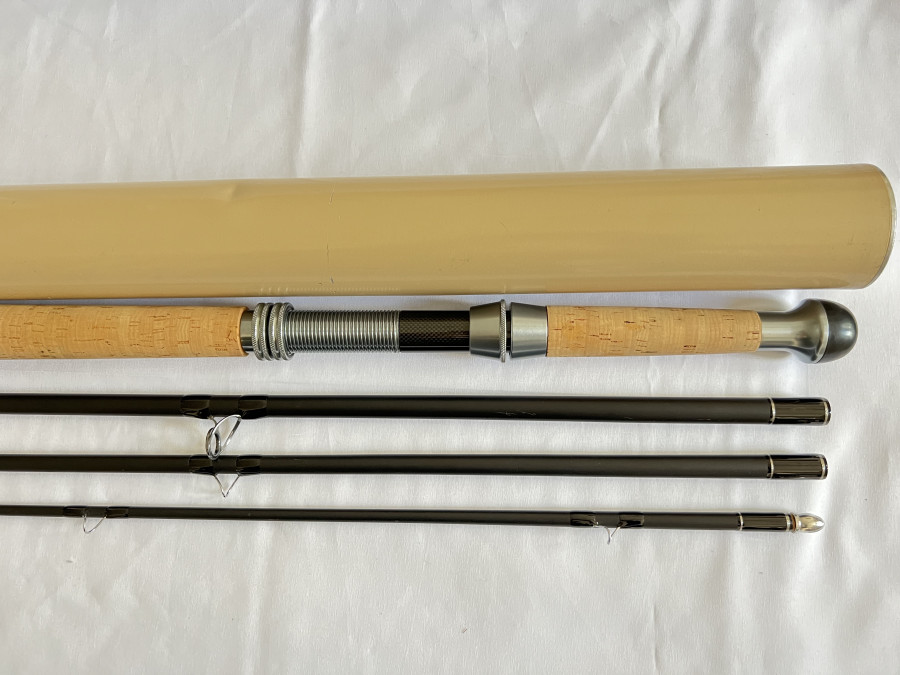 Zweihandfliegenrute Bruce & Walker, Shooting Head, 4tlg., 14.0", 37 grams, Futteral, Alu Transportrohr, Gebrauchsspuren, Transportlänge 1150mm