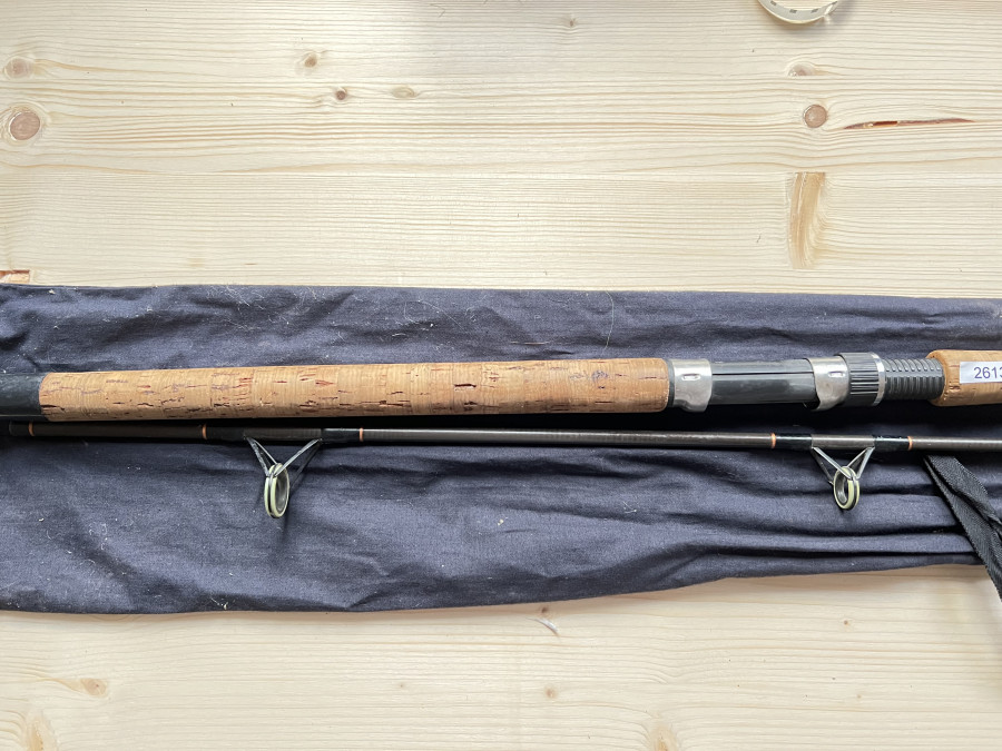 Spinnrute, Sportex fibre Turbo Pike 8, 2tlg., 2,40m, Wurfgewicht 40 - 80g, Futteral starke Gebrauchsspuren, Transportlänge 1220mm