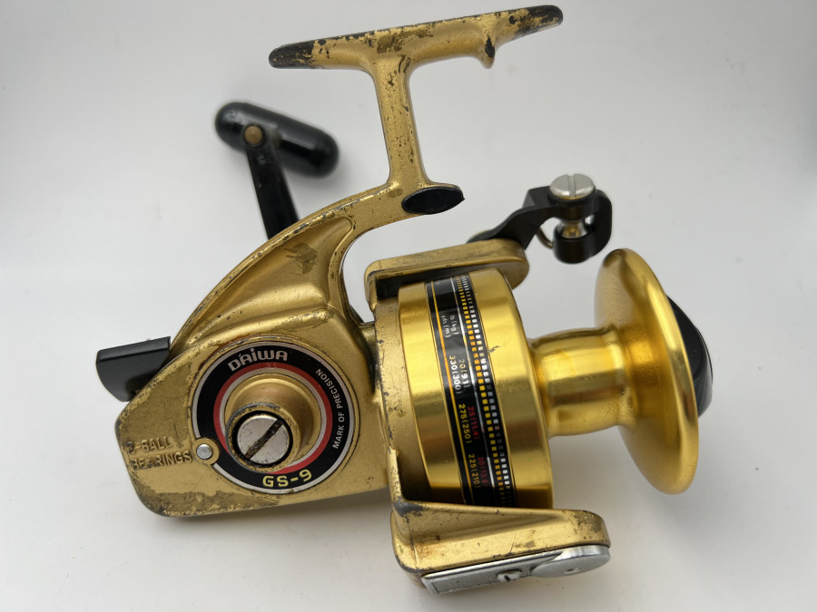 Stationärrolle, Daiwa GS - 9, Made in Japan, Gebrauchsspuren