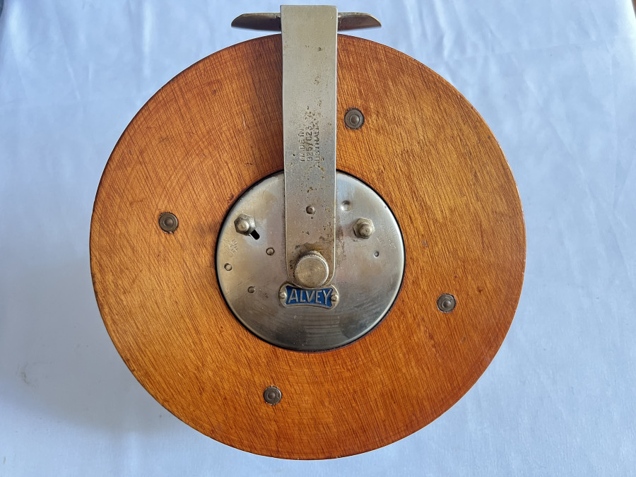 Holzrolle, Alvey, Made in Australia, 925/023, Rollendurchmesser 220mm, Rollenbreite 55mm, schönes Vitrinenstück