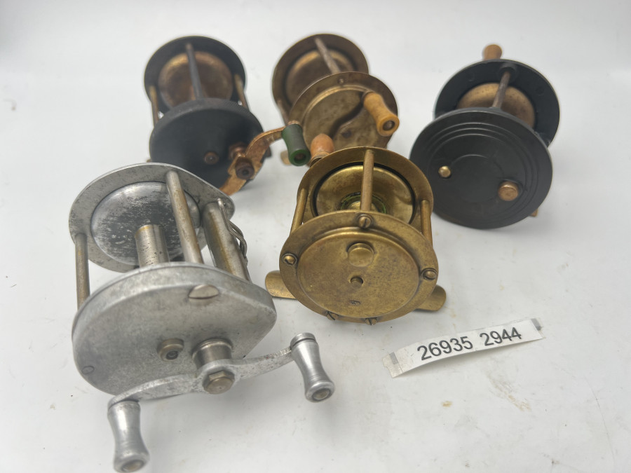Konvolut mit 5 Multirollen, mit einem Goldton aus Nikotin und 'Teer überzogen, Gebrauchsspuren