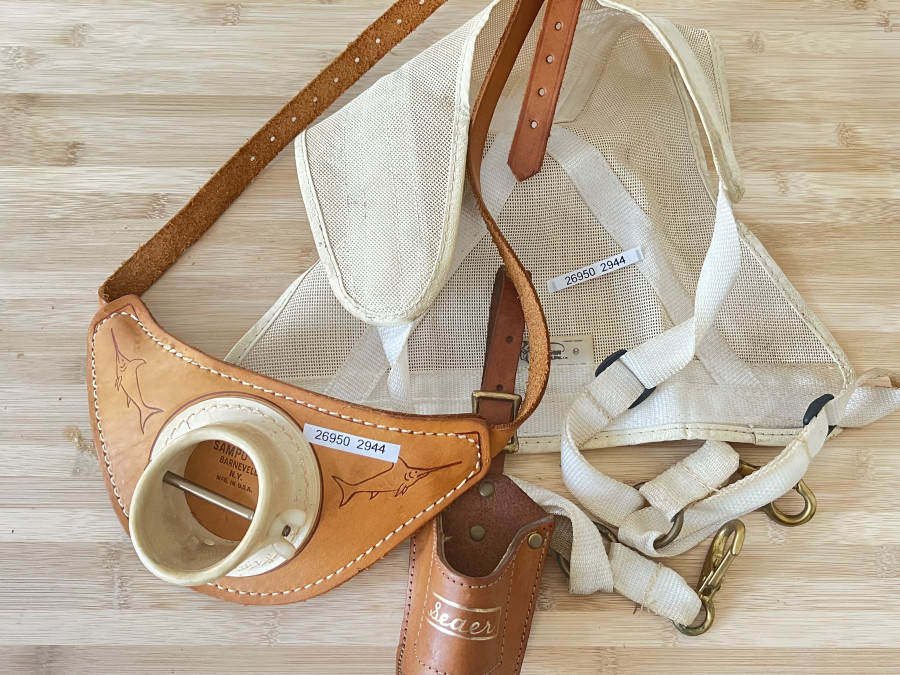 Rutenhalter, Sampo Inc., Leder, Seaer und Sitz, Gebrauchsspuren