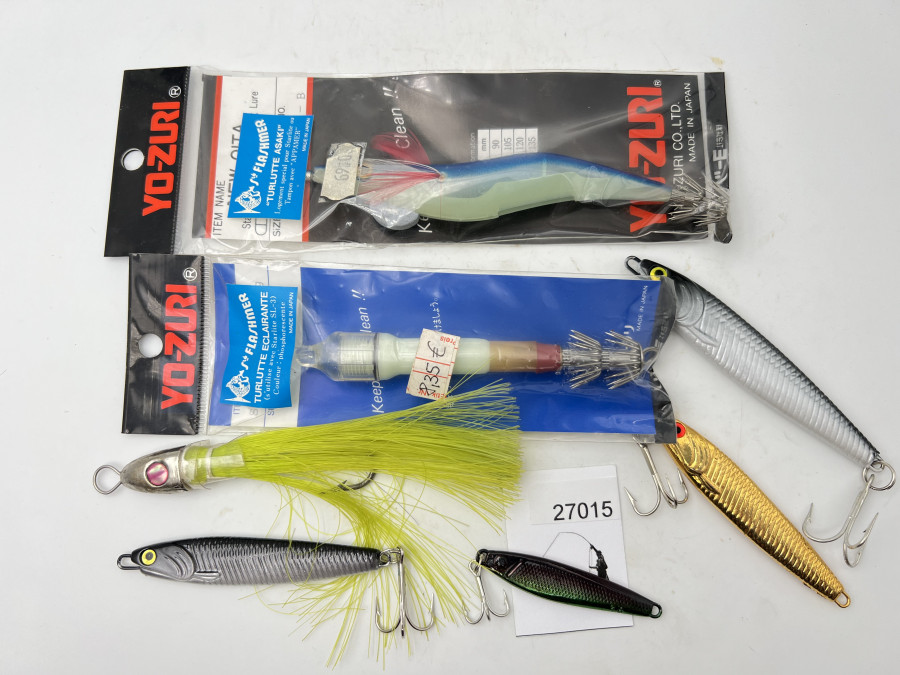 7 Meeres Metallköder, 2 Yo-Zuri, 1 Jig 14cm, 4 Blinker 7 - 12cm, ungefischt