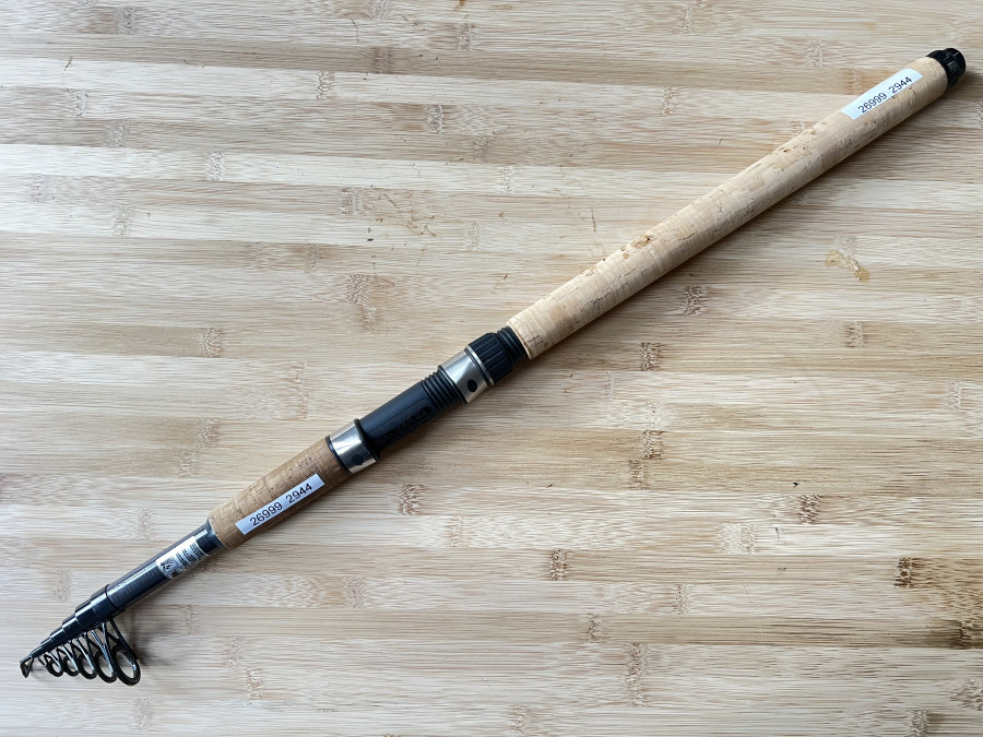 Teleskoprute, Balzer, Diabolo 60, 7tlg., 2,70m, WG 30-60g, ohne Futteral, Gebrauchsspuren, Transportlänge 690mm