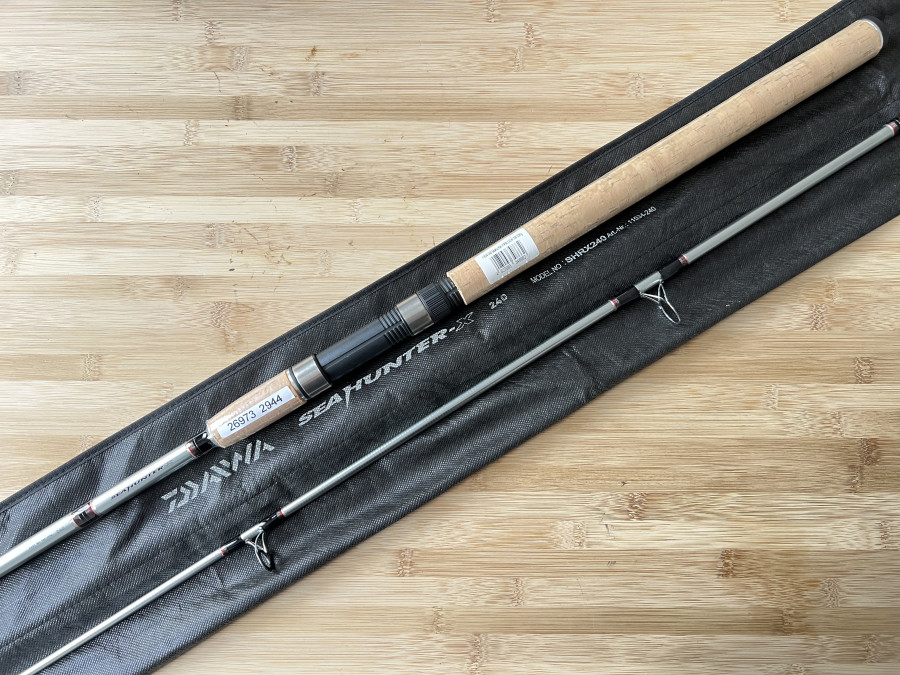 Spinnrute, Daiwa, Seahunter X, Modell No. SHRX240-AD, 2tlg., 2,40m, WG 100-200g, neu im Futteral, Transportlänge 1250mm