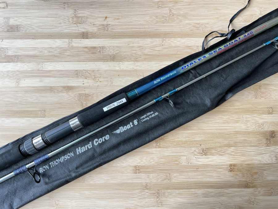 Bootsrute, Ron Thompson, Dialex Sea Boat 340, 2tlg., 2,40m, WG 100-250, neu im Futteral, Transportlänge 1300mm