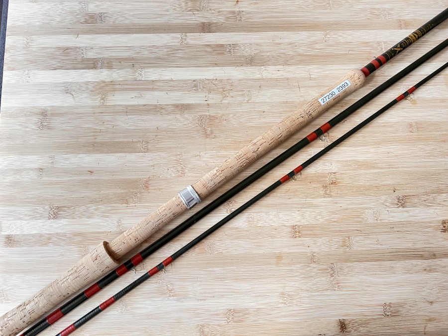 Zweihandfliegenrute, Bruce & Walker, Carbon, 3tlg., 13.6", #8-10, Handbuilt, Futteral, guter Zustand, Transportlänge 1400mm