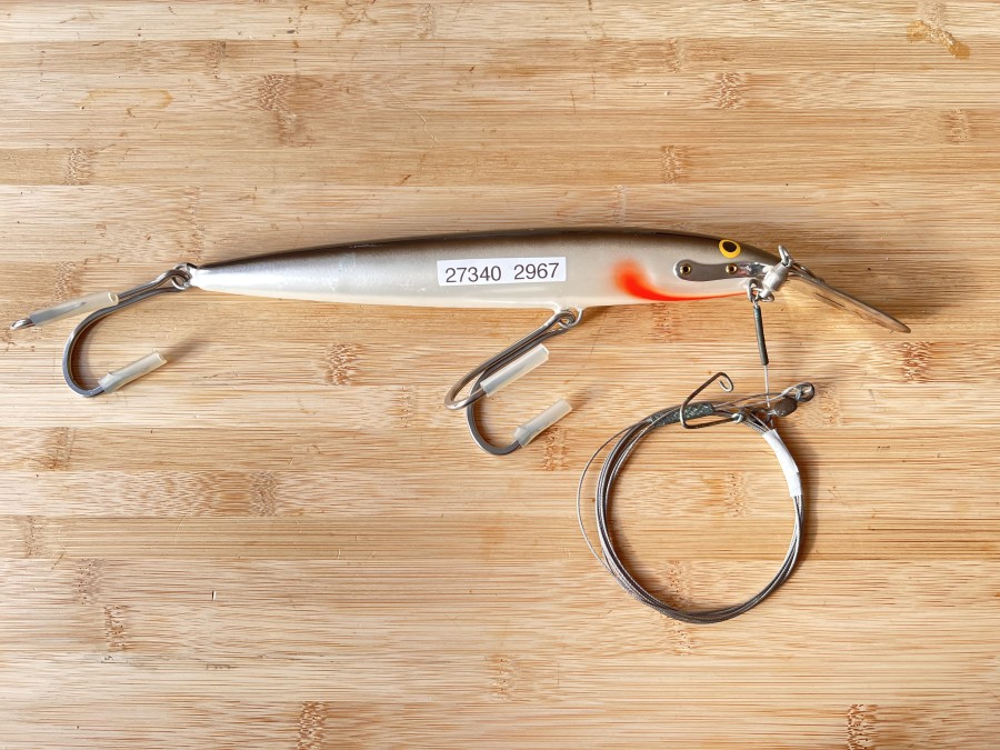 Rapala Wobbler, Magnum 26, silber/dunkel, mit Stahlvorfach, 26cm lang