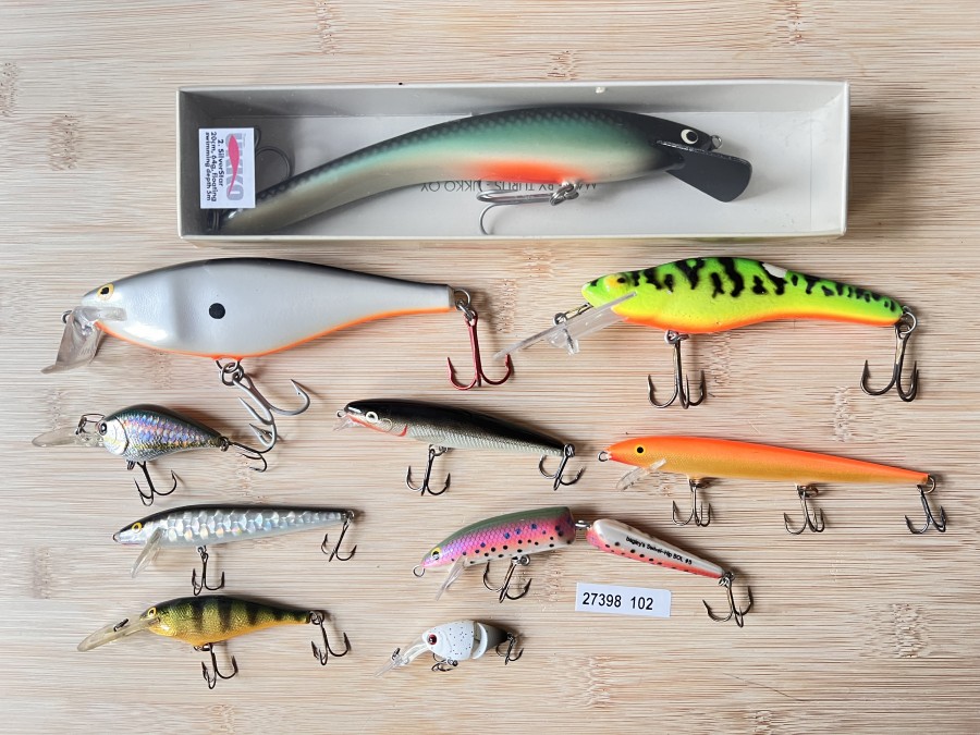 10 Wobbler, Turus Ukko, Rapala und andere Hersteller, neu und gebraucht