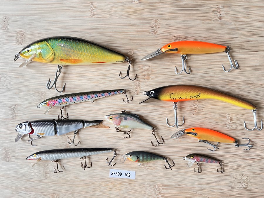 10 Wobbler, Turus Ukko, Rapala und andere Hersteller, neu und gebraucht