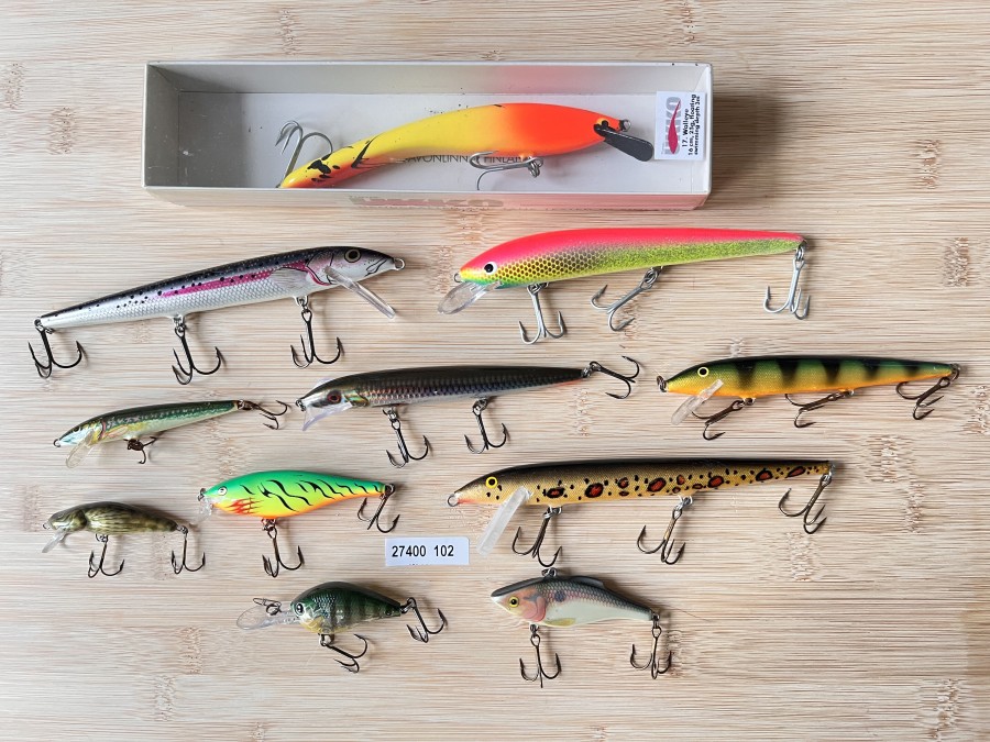 10 Wobbler, Turus Ukko, Rapala und andere Hersteller, neu und gebraucht