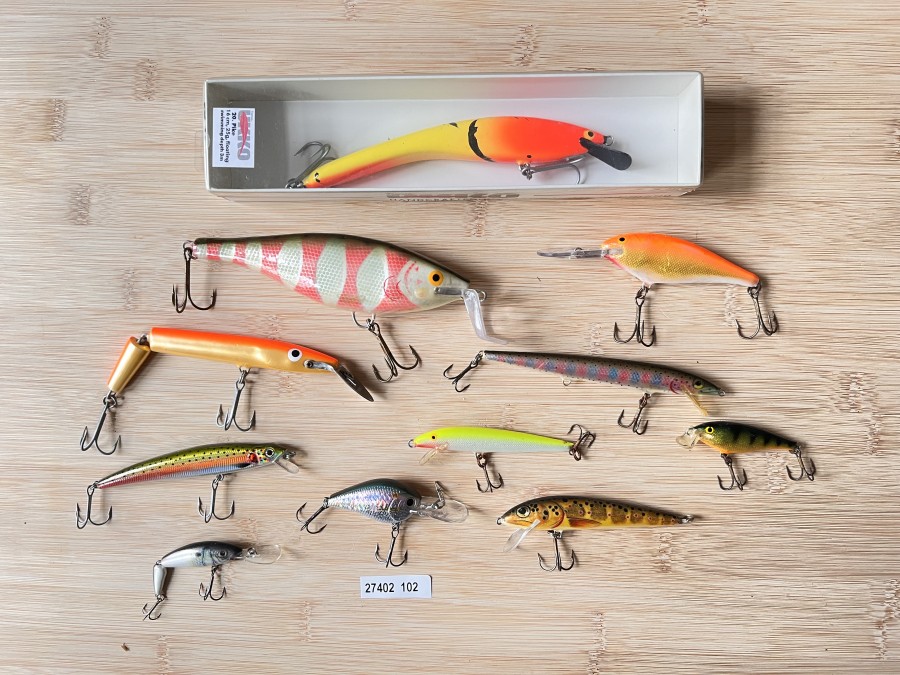 11 Wobbler, Turus Ukko, Rapala und andere Hersteller, neu und gebraucht
