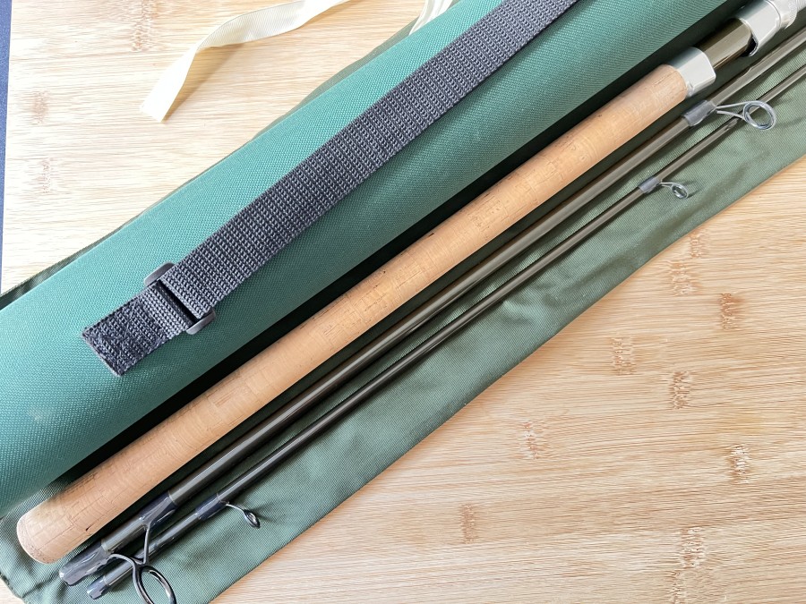 Spinnrute, Hardy Demon Bait, 3tlg., 11.6", Wg 5-18g, Futteral, Cordura Transportrohr, Gebrauchsspuren, Transportlänge 1250mm