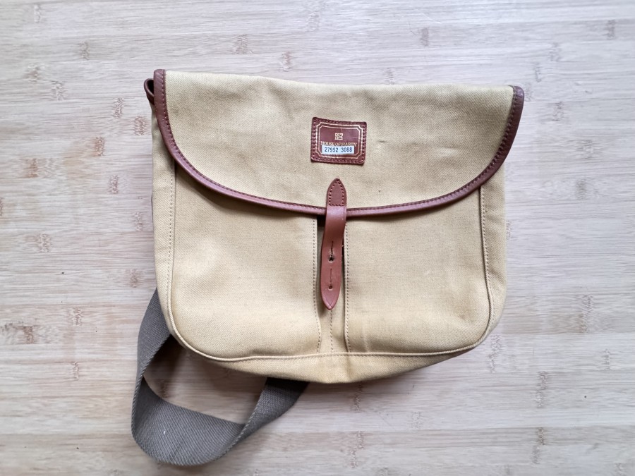 Anglertasche, House of Hardy, Canvas/Leder, 350x300x100mm, 2 Aussentaschen, sehr guter Zustand