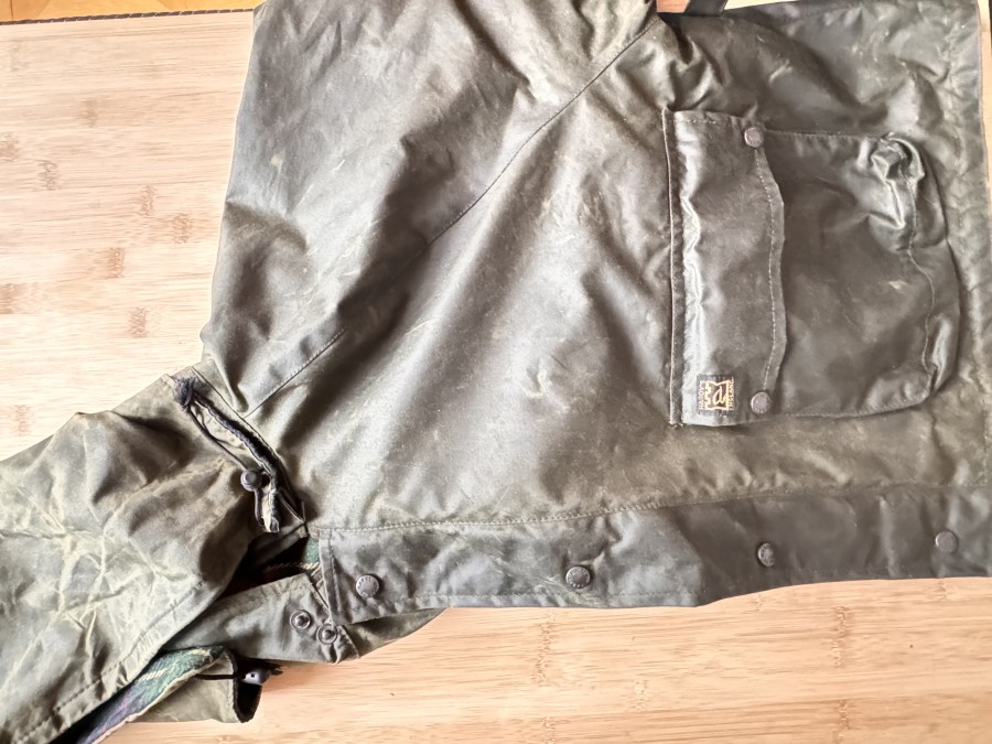 Watjacke, House of Hardy, oliv, gewachst, Kapuze, Grösse XL, 1 mal getragen, wie neu