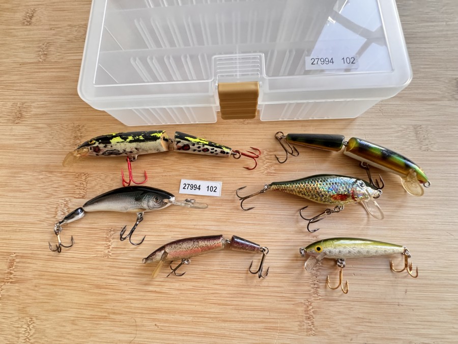 Wobbler, 6 Stück, Rapala, Ugly Stick, Balzer, 7 bis 16 lang, in Meiho Box, ungefischt