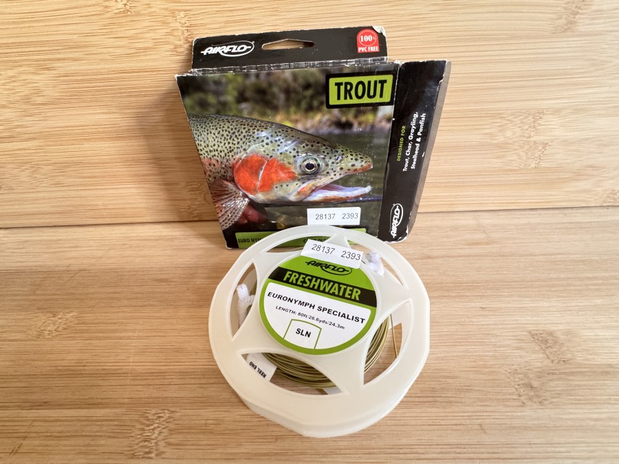 Fliegenschnur, Airflow, Euro Nymph Ultralight - 0,60mm, Camp Olive/Fl-Orange, neu