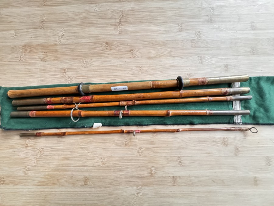 Stipprute, Bambus, 5tlg., 2,80m, Futteral, schönes Dekostück, Transportlänge 570mm