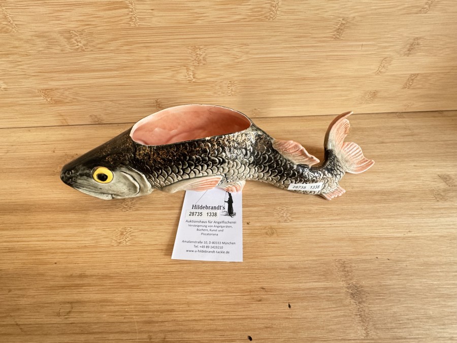 Dekofisch, Porzellan, 35cm lang, kleine Beschädigung