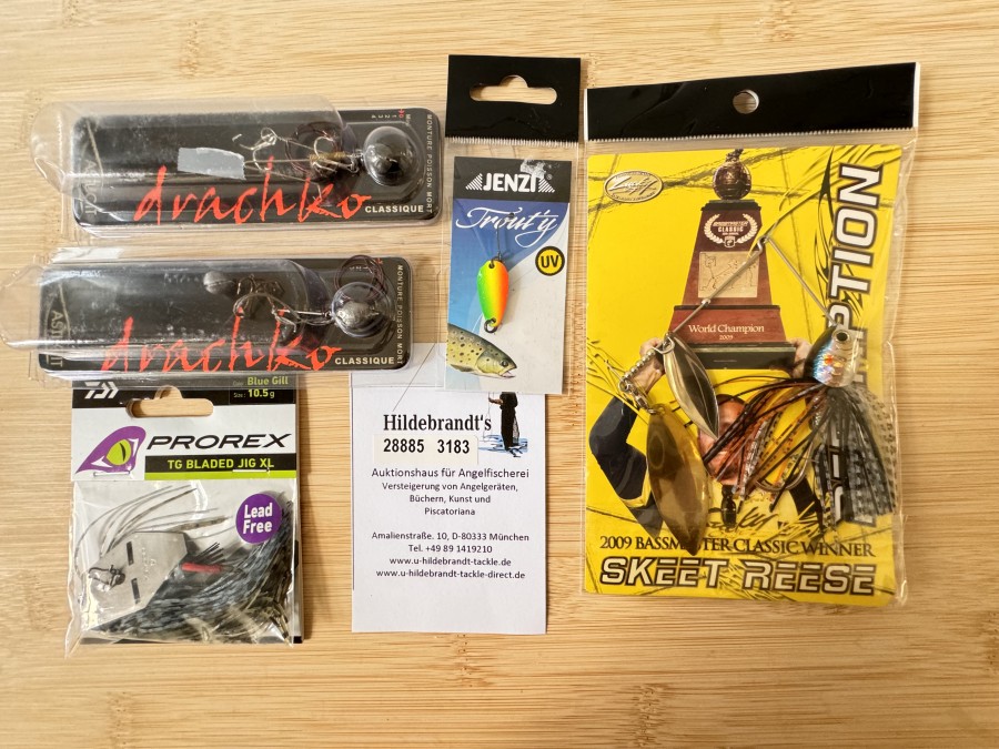 Metallköder, Lucky Craft, 2009 Bassmaster Classic Winner, Skeet Reese, 1/2 oz, Porrex TG Bladed Jig XL, 2 Monture Poisson Mort Astucit Drachko Modell 0, Jenzi Trout´y, neu in Originalverpackung