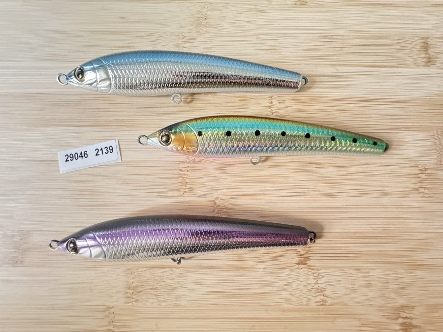 Wobbler, Tiemco, Japan, RP Magnum, 14cm, 30g, mit Kugeln,  hellgrün/silber, dunkel/hellblau/silber, dunkel/violett/silber, neu und ungefischt